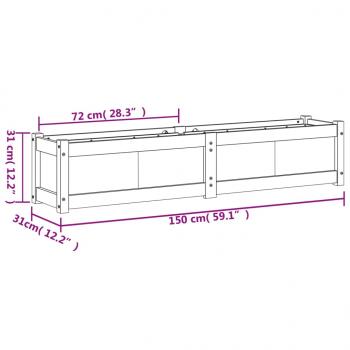 Pflanzkübel 150x31x31 cm Kiefernholz Imprägniert