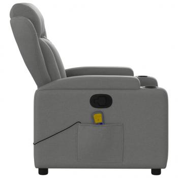 Massagesessel Dunkelgrau Stoff