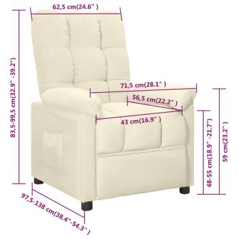 Relaxsessel Creme Stoff