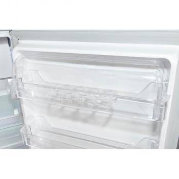 Exquisit KS16-4-HE-040E Standkühlschrank, 55 cm breit, 109L, Temperatureinstellung, LED Beleuchtung, Gemüseschublade, Eierablagen, edelstahloptik