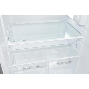 Exquisit KS16-4-HE-040E Standkühlschrank, 55 cm breit, 109L, Temperatureinstellung, LED Beleuchtung, Gemüseschublade, Eierablagen, edelstahloptik