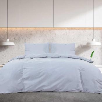 Bettwäsche-Set Grau 200x220 cm Leichte Mikrofaser