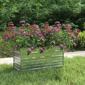 ARDEBO.de - Garten-Hochbeet 100x40x45 cm Verzinkter Stahl Silber