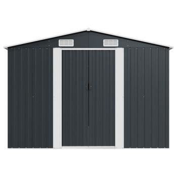 Gerätehaus 257x392x181 cm Metall Anthrazit