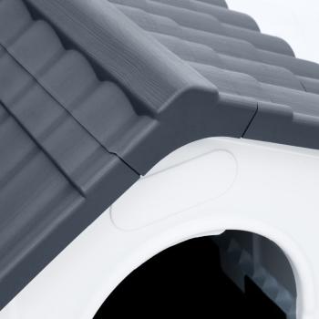 Hundehütte Grau 57x68x66 cm Polypropylen