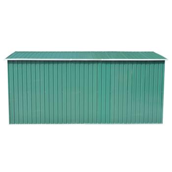 Gerätehaus 257x392x181 cm Metall Grün