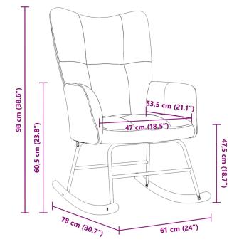 Schaukelstuhl Schwarz Samt