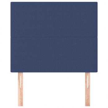 Kopfteile 2 Stk. Blau 90x5x78/88 cm Stoff