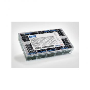 Hellermann HOTKit-PVC-FR-BK(10) Tüllenset aus Knickschutz- und Durchführungstüllen, schwarz (639-60000)