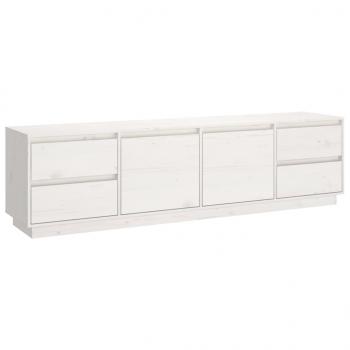 ARDEBO.de - TV-Schrank Weiß 176x37x47,5 cm Massivholz Kiefer