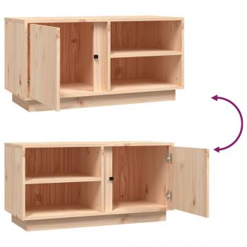 TV-Schrank 80x35x40,5 cm Massivholz Kiefer