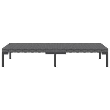12-tlg. Garten-Lounge-Set mit Kissen Poly Rattan Dunkelgrau