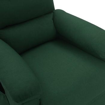 Massagesessel Dunkelgrün Stoff