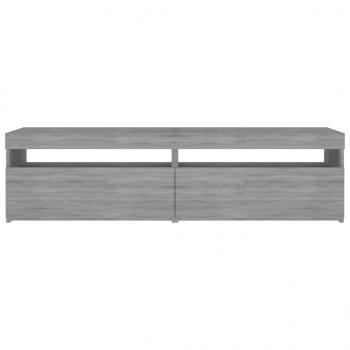 TV-Schrank mit LED-Leuchten 2 Stück Grau Sonoma 75x35x40 cm
