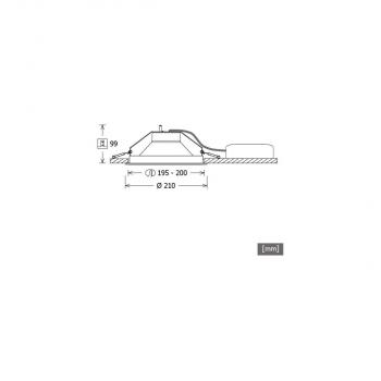 LTS LEWYM 102.840 Lewy Medium Einbau-Downlight, LED, 19W, 4000K, 2600lm, weiß (667820)