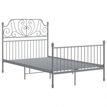 Bettgestell Grau Metall 120x200 cm 