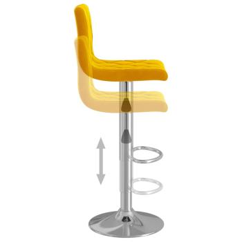 Barhocker 2 Stk. Senfgelb Samt 