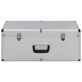 Aufbewahrungskoffer 2 Stk. Silbern Aluminium 