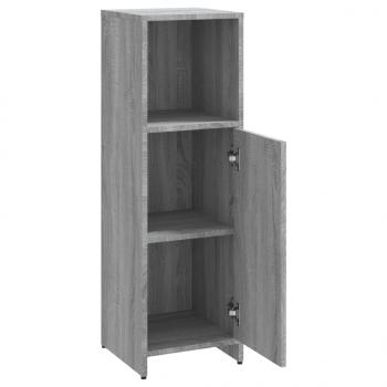 Badschrank Grau Sonoma 30x30x95 cm Holzwerkstoff