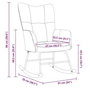 Schaukelstuhl Braun Samt
