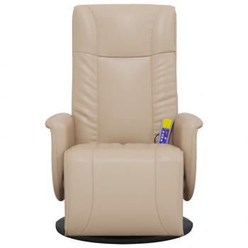Massagesessel mit Fußteil Cappuccino-Braun Kunstleder