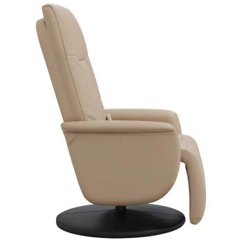 Massagesessel mit Fußteil Cappuccino-Braun Kunstleder