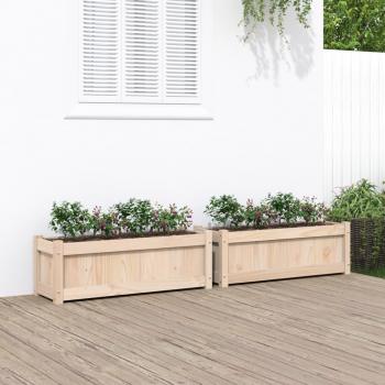 ARDEBO.de - Pflanzkübel 2 Stk. Massivholz Kiefer