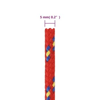 Bootsseil Rot 5 mm 500 m Polypropylen
