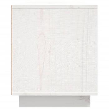 TV-Schrank Weiß 156x37x45 cm Massivholz Kiefer