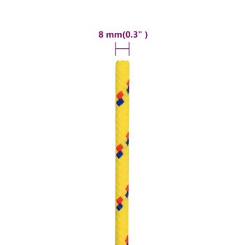 Bootsseil Gelb 8 mm 25 m Polypropylen