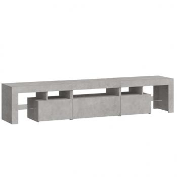 TV-Schrank mit LED-Leuchten Betongrau 200x36,5x40 cm
