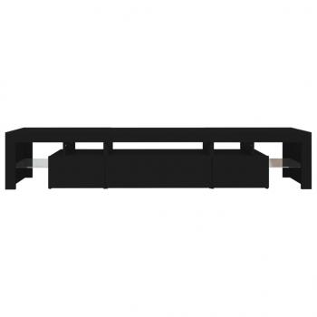 TV-Schrank mit LED-Leuchten Schwarz 215x36,5x40 cm