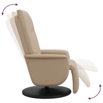 Relaxsessel mit Fußteil Cappuccino-Braun Kunstleder