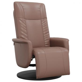 Relaxsessel mit Fußteil Braun Kunstleder