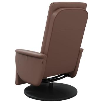 Relaxsessel mit Fußteil Braun Kunstleder