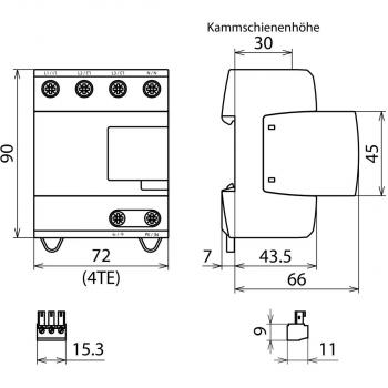 Dehn DV M2 TNS 255 FM Kombi-Ableiter T, Typ 1+2+3 (956405)