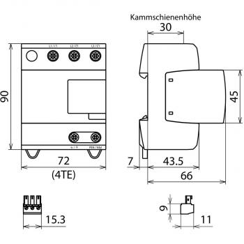 Dehn DV M2 TNC 255 FM Kombi-Ableiter T, Typ 1+2+3 (956305)