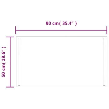LED-Badspiegel 90x50 cm