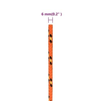 Bootsseil Orange 6 mm 250 m Polypropylen