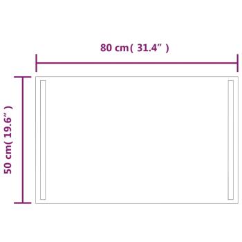 LED-Badspiegel 50x80 cm