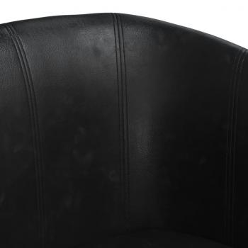 Clubsessel Schwarz Kunstleder