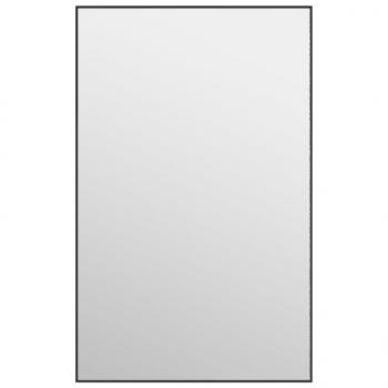 Türspiegel Schwarz 50x80 cm Glas und Aluminium