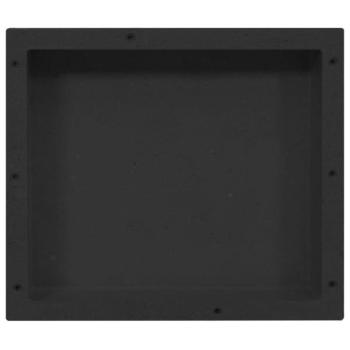 Duschnische Mattschwarz 41x36x10 cm