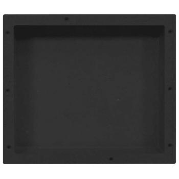 Duschnische Mattschwarz 41x36x10 cm