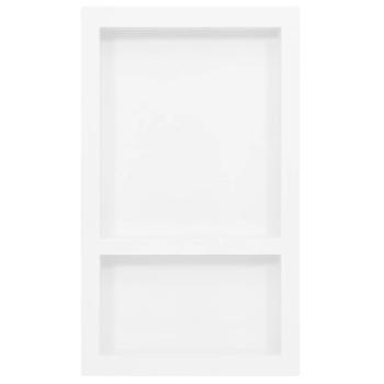 Duschnische mit 2 Fächern Hochglanz-Weiß 41x69x9 cm