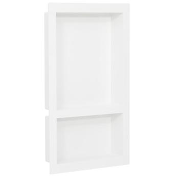 Duschnische mit 2 Fächern Hochglanz-Weiß 41x69x9 cm