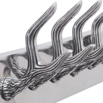 Aluminium Garderobenhaken Hakenleiste Hut-/Krawattenaufhänger Silber 