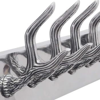 Aluminium Garderobenhaken Hakenleiste Hut-/Krawattenaufhänger Silber 