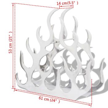 Flaschenregal für 11 Flaschen Silbern Aluminium