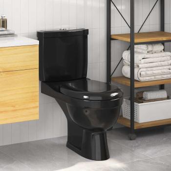 Toilette mit Spülkasten Schwarz